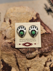 BEAR PAW MINI POST EARRINGS- LEROY PARKER - ASST STONES