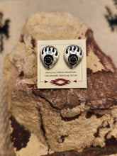 Load image into Gallery viewer, BEAR PAW MINI POST EARRINGS- LEROY PARKER - ASST STONES
