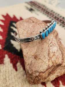 TURQUOISE CUFF -SMALL SIZE - NAVAJO- FRED HARVEY ERA