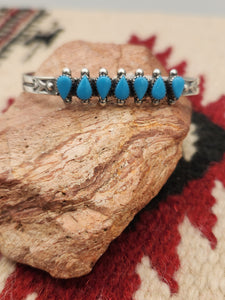 TURQUOISE CUFF -SMALL SIZE - NAVAJO- FRED HARVEY ERA