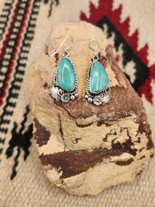 GREEN TURQUOISE EARRINGS - FANNIE PLATERO