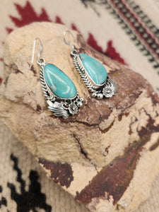 GREEN TURQUOISE EARRINGS - FANNIE PLATERO