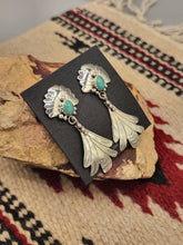 Load image into Gallery viewer, GREEN TURQUOISE POST STYLE EARRINGS  - GENEVIEVE FRANCISCO
