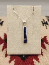 Load image into Gallery viewer, LAPIS INLAY NECKLACE on 18&quot;BOX CHAIN - ZUNI
