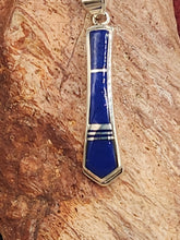 Load image into Gallery viewer, LAPIS INLAY NECKLACE on 18&quot;BOX CHAIN - ZUNI
