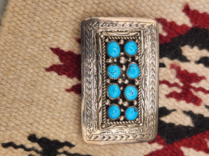 SLEEPING BEAUTY TURQUOISE BELT BUCKLE - NAVAJO