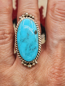 TURQUOISE RING - SIZE 6 - GREGG YAZZIE