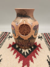 Load image into Gallery viewer, HORSEHAIR DREAMCATCHER BEAR POTTERY - SYLVIA JOHNSON #2
