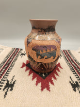 Load image into Gallery viewer, HORSEHAIR DREAMCATCHER BEAR POTTERY - SYLVIA JOHNSON #2
