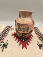 Load image into Gallery viewer, HORSEHAIR DREAMCATCHER BEAR POTTERY - SYLVIA JOHNSON #2
