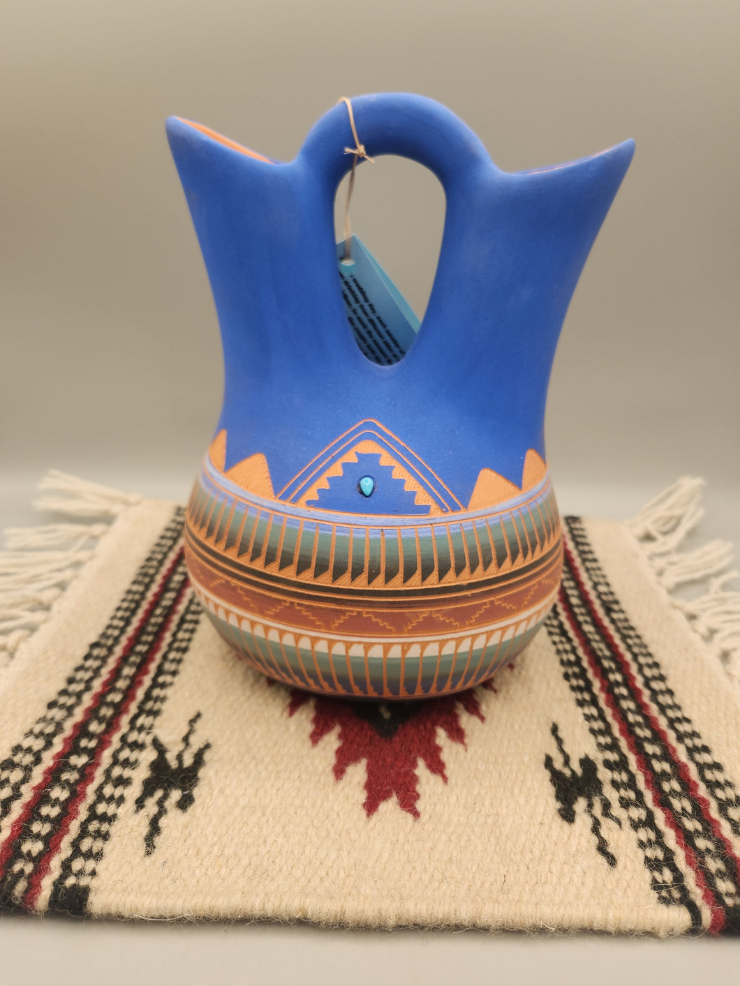 NAVAJO ETCHWARE WEDDING VASE - ROBINSON & VALENCIA ETSITTY