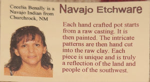 NAVAJO ETCHWARE POTTERY - CECELIA BENALLY