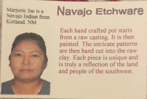 NAVAJO ETCHWARE WEDDING VASE - MAJORIE JOE