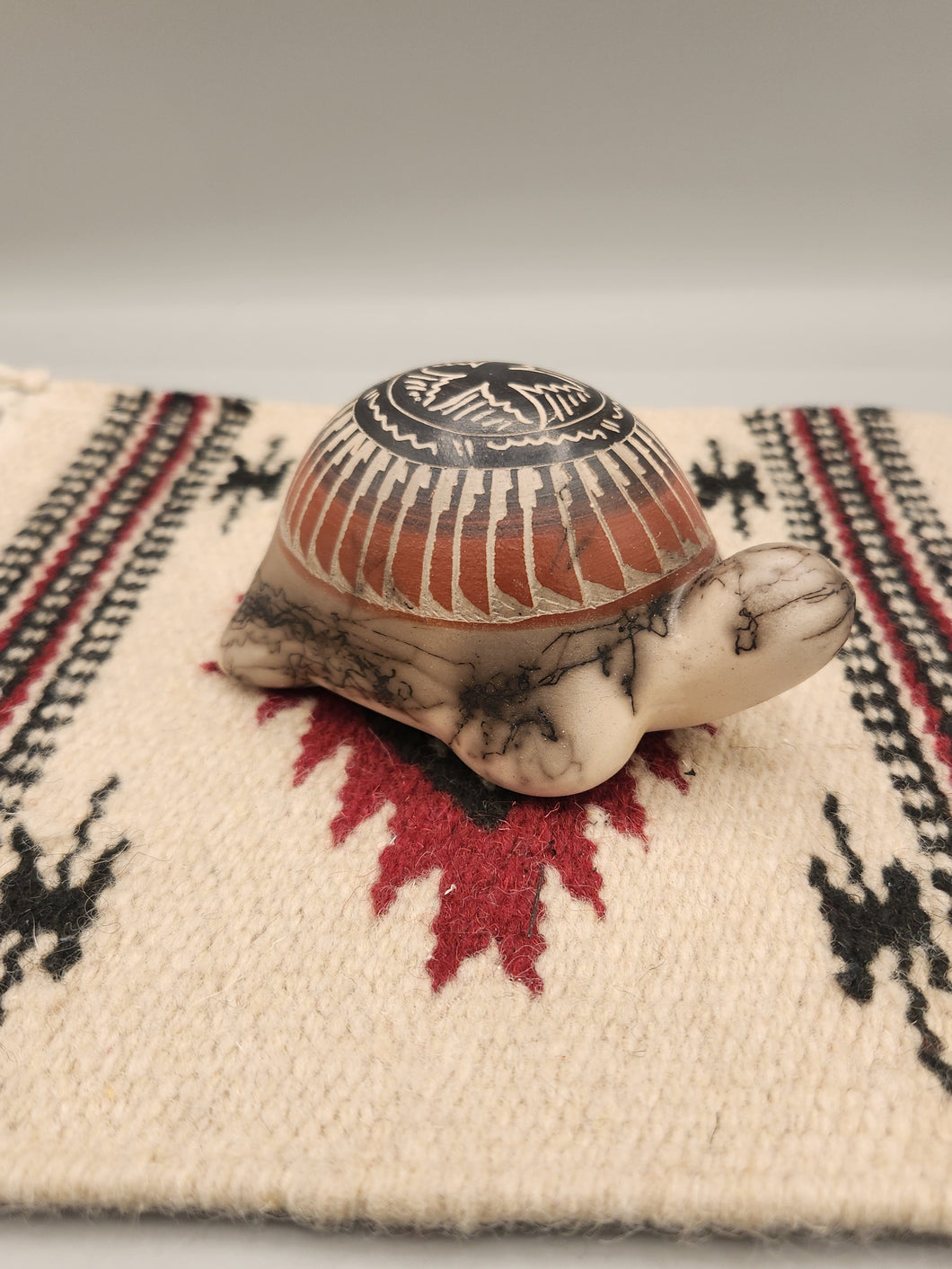 COLORED HORSEHAIR POTTERY - TURTLE - TOM VAIL