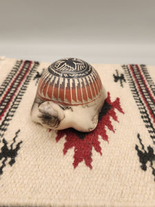 COLORED HORSEHAIR POTTERY - TURTLE - TOM VAIL