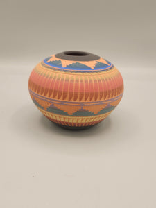 NAVAJO ETCHWARE POTTERY  - MICHAEL CHARLIE