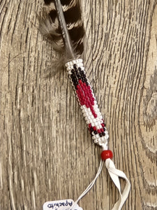 BEADED SMUDGING FEATHERS - JUDY APACHITO