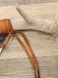 BONE KNIFE WITH ELK ANTLER - Dennis LaNeAyo