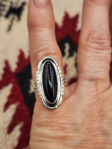 ONYX RING - SIZE 6- AMOS BEGAY