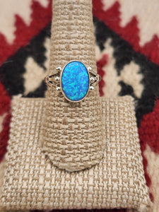 BLUE OPAL RING - SIZE 7.5 & 5.5 - JERRYSON HENIO