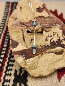 ZUNI INLAY CROSS NECKLACE  - SYLVESTER NOCHE