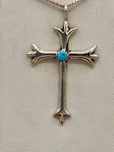 TURQUOISE CROSS NECKLACE  - BERNICE NELSON