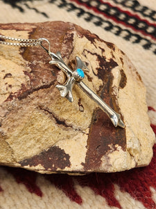 TURQUOISE CROSS NECKLACE  - BERNICE NELSON