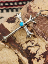 Load image into Gallery viewer, TURQUOISE CROSS NECKLACE  - BERNICE NELSON
