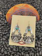 Load image into Gallery viewer, TURQUOISE OVERLAY EARRINGS  - TOMMY &amp; ROSITA SINGER
