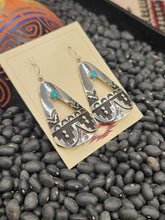 Load image into Gallery viewer, TURQUOISE OVERLAY EARRINGS  - TOMMY &amp; ROSITA SINGER
