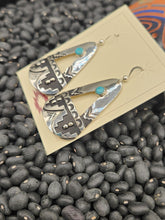 Load image into Gallery viewer, TURQUOISE OVERLAY EARRINGS  - TOMMY &amp; ROSITA SINGER
