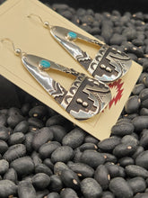 Load image into Gallery viewer, TURQUOISE OVERLAY EARRINGS  - TOMMY &amp; ROSITA SINGER
