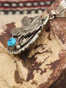 TURQUOISE EAGLE PENDANT WITH CHAIN - GENEVIEVE FRANCISCO