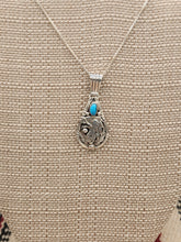 Load image into Gallery viewer, EAGLE HEAD WITH TURQUOISE PENDANT ON CHAIN - HENRY ATTAKAI
