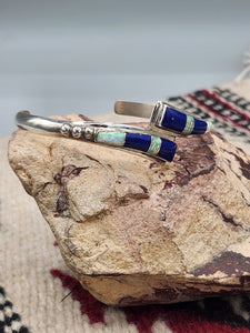 LAPIS & OPAL INLAY CUFF BRACELET- JOHN CHARLEY