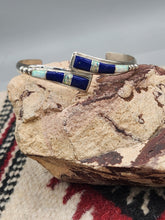 Load image into Gallery viewer, LAPIS &amp; OPAL INLAY CUFF BRACELET- JOHN CHARLEY
