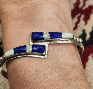 LAPIS & OPAL INLAY CUFF BRACELET- JOHN CHARLEY