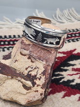 Load image into Gallery viewer, WOLF OVERLAY STERLING SILVER CUFF BRACELET- TOMMY &amp; ROSITA SINGER
