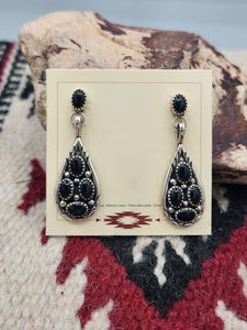 ONYX POST STYLE EARRINGS - VINTAGE NAVAJO