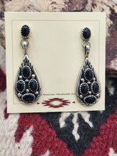 Load image into Gallery viewer, ONYX POST STYLE EARRINGS - VINTAGE NAVAJO
