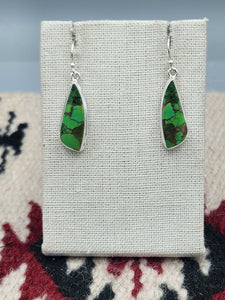 GREEN COPPER TURQUOISE EARRINGS