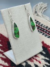 Load image into Gallery viewer, GREEN COPPER TURQUOISE EARRINGS
