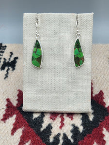 GREEN COPPER TURQUOISE EARRINGS