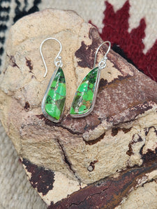 GREEN COPPER TURQUOISE EARRINGS