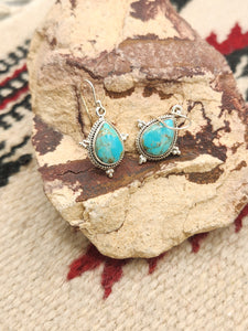 KINGMAN TURQUOISE TEARDROP EARRINGS