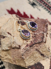 Load image into Gallery viewer, AMETHYST OVAL EARRINGS
