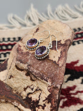 Load image into Gallery viewer, AMETHYST OVAL EARRINGS
