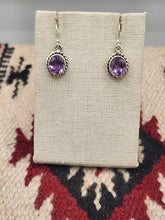 Load image into Gallery viewer, AMETHYST OVAL EARRINGS
