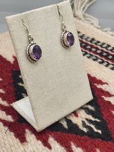 Load image into Gallery viewer, AMETHYST OVAL EARRINGS
