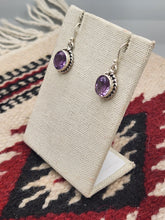 Load image into Gallery viewer, AMETHYST OVAL EARRINGS
